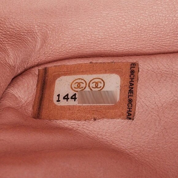 Chanel Pink Matte Python Classic Jumbo Double Flap Bag - Picture 8 of 10